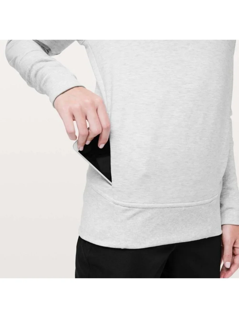 Lululemon High Lines Pullover Heathered Core Ultra Light Grey
